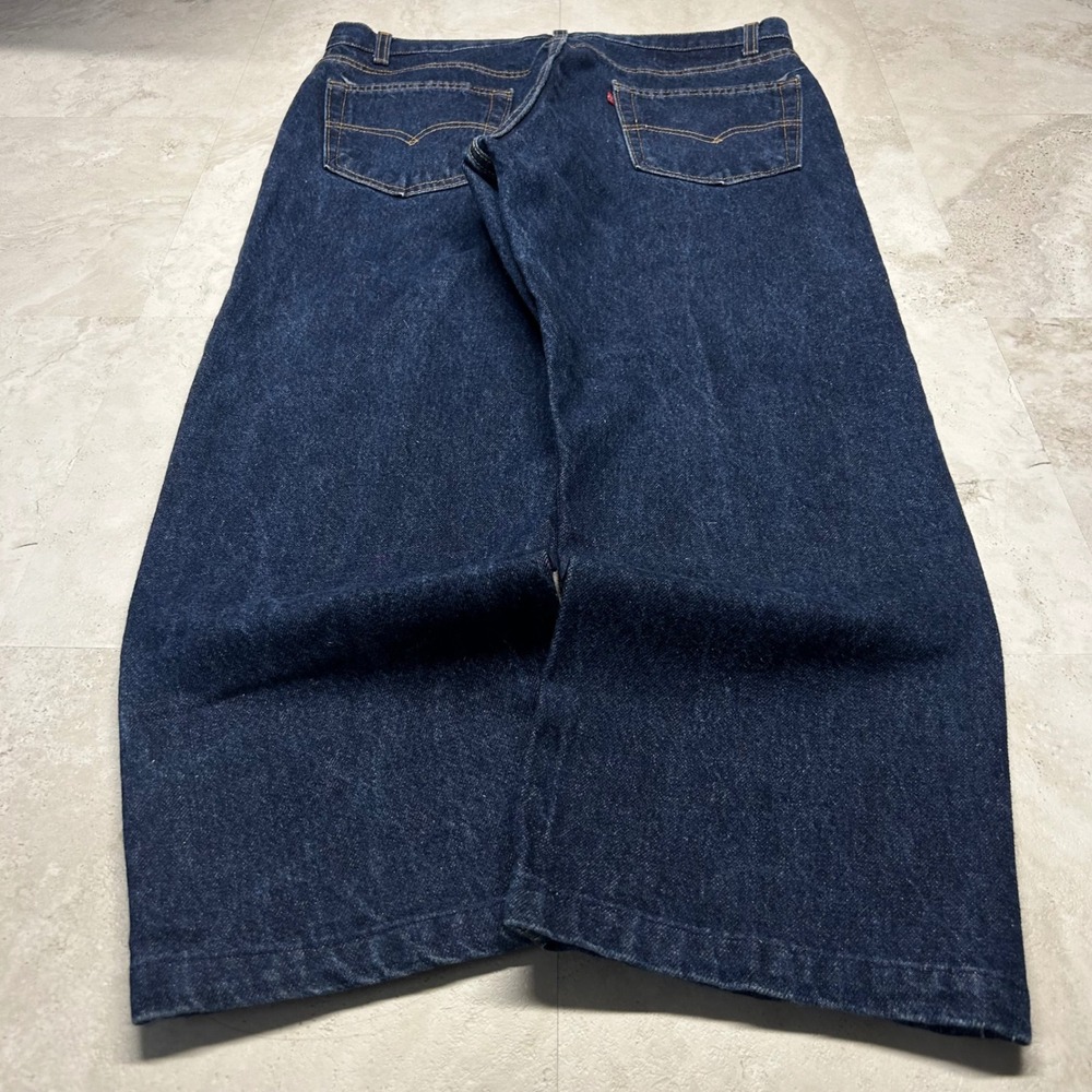 Levi's 505 Regular Fit Jeans Dark Wash Mens 36x26 Vintage Made in USA Baggy Y2K